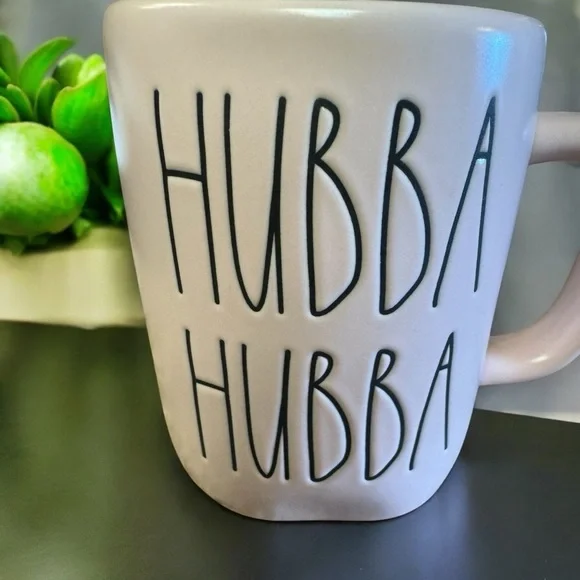 NWOT Rae Dunn Blush Pink HUBBA HUBBA Mug Lovely Soft Shell Pink Collectible Gift - Picture 8 of 13